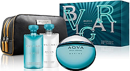 Духи, Парфюмерия, косметика Bvlgari Aqva Pour Homme Marine - Набор (edt/100ml + sh/gl/75ml + a/sh/balm/75ml + bag)