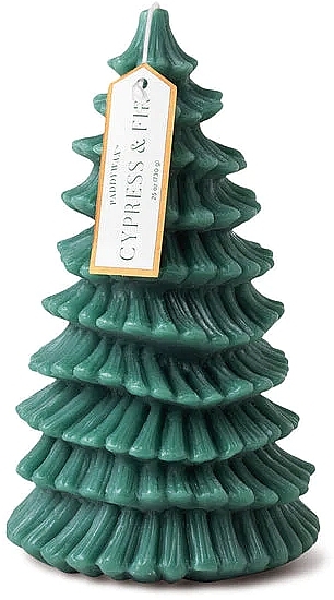 Ароматична свічка "Ялинка", зелена - Paddywax Cypress & Fir Tall Tree Totem Candle — фото N1