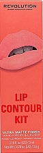 Духи, Парфюмерия, косметика Набор для макияжа губ - Makeup Revolution Lip Contour Kit Coral Babe (lipstick/3ml + l/pencil/0.8g)