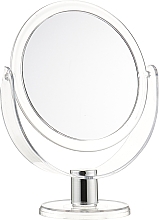 Дзеркало двостороннє косметичне настільне, кругле напівпрозоре зі збільшенням 3Х, 12 см - Beauty LUXURY — фото N1