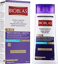 Шампунь проти періодичного та вираженого випадання волосся - Bioblas Procyanidin Anti Stress Shampoo — фото N2