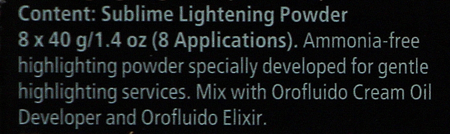 Безаміачна освітлювальна пудра - Orofluido Sublime Lightening Powder — фото N6