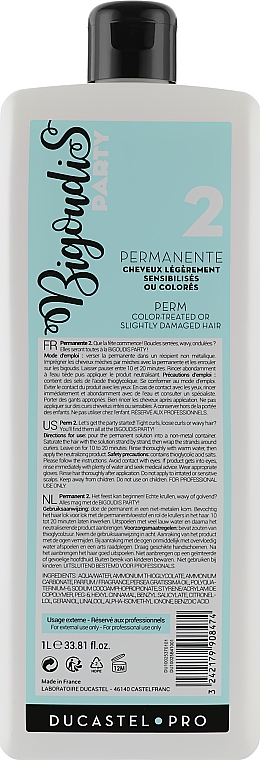 Жидкость для завивки окрашенных волос - Laboratoire Ducastel Subtil Permanent №2 — фото N4