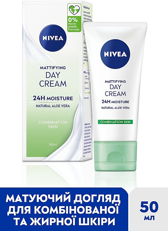 Матуючий денний крем "Інтенсивне зволоження 24 години" - NIVEA Mattifying Day Cream — фото N2