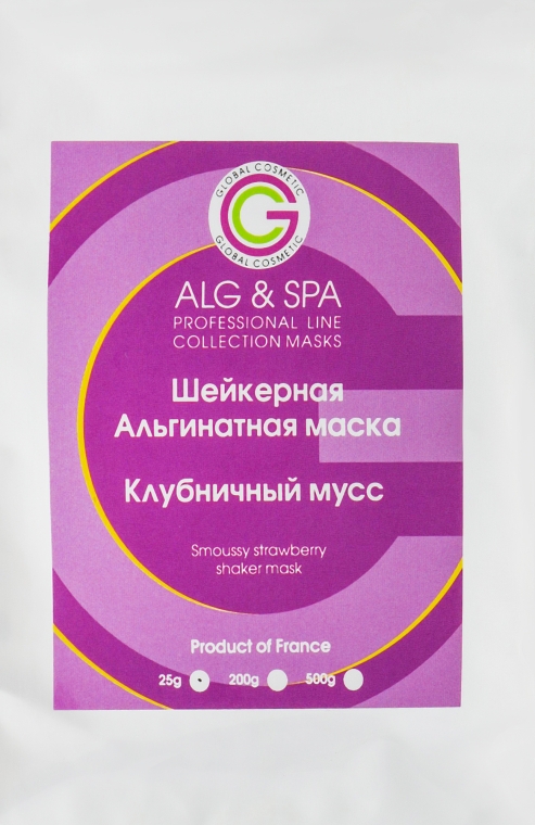Шейкерная альгинатная маска «Клубничный мусс» - ALG & SPA Professional Line Collection Masks Smoussy Strawberry Shaker Mask — фото N3