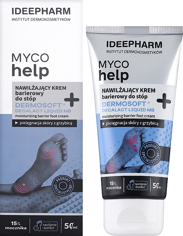 Зволожуючий крем для ніг - Ideepharm Myco Help Moisturizing Barrier Foot Cream — фото N2