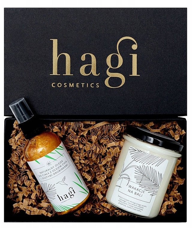 Набір - Hagi Cosmetics Set (b/oil/100ml + candle/230g) — фото N1