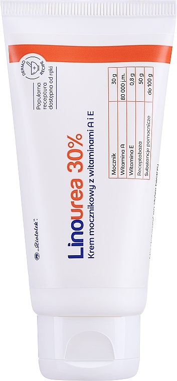 Крем для тела - Ziololek Linourea 30% Body Cream Vitamin A+E — фото N1