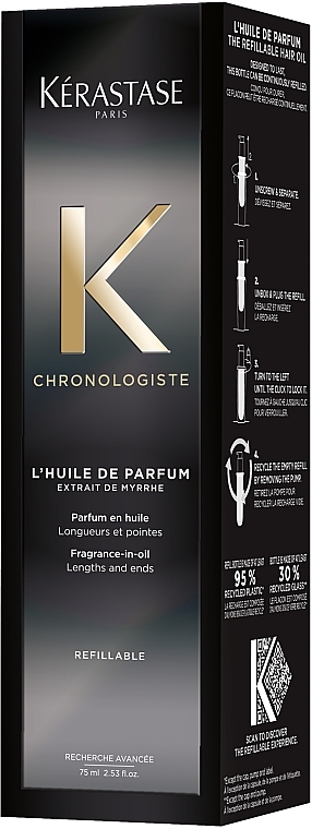 Парфумована олійка-вуаль для всіх типів волосся - Kerastase Chronologiste Fragrance-in-oil Refillable — фото N3