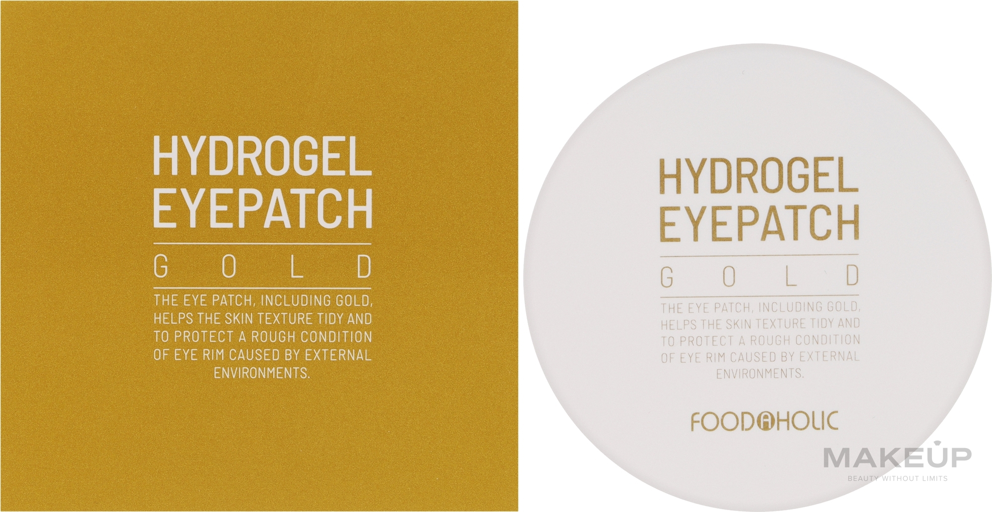 Гідрогелеві патчі із золотом для зони навколо очей - Food a Holic Hydrogel Eye Patch Gold — фото 60шт