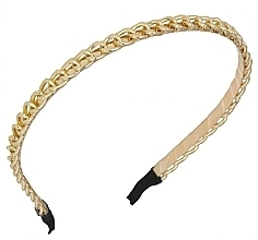 Обруч для волос "Декоративная золотая цепь", O421 - Ecarla — фото N1