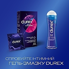 Презервативы латексные с силиконовой смазкой, рельефные с анестетиком, 12 шт - Durex Dual Extase — фото N5