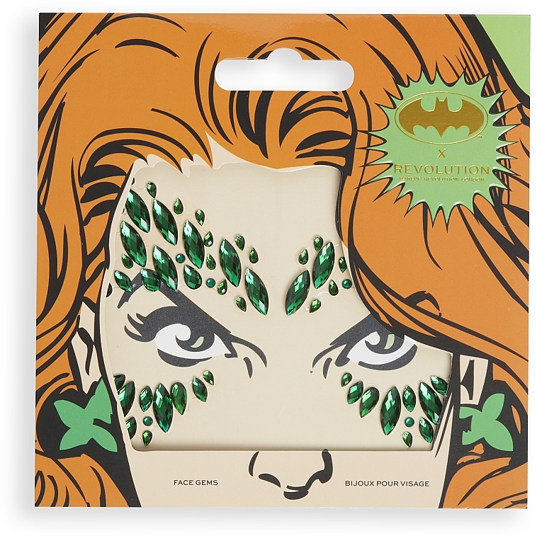 Стразы для лица - Makeup Revolution x DC Poison Ivy Face Gems — фото N1