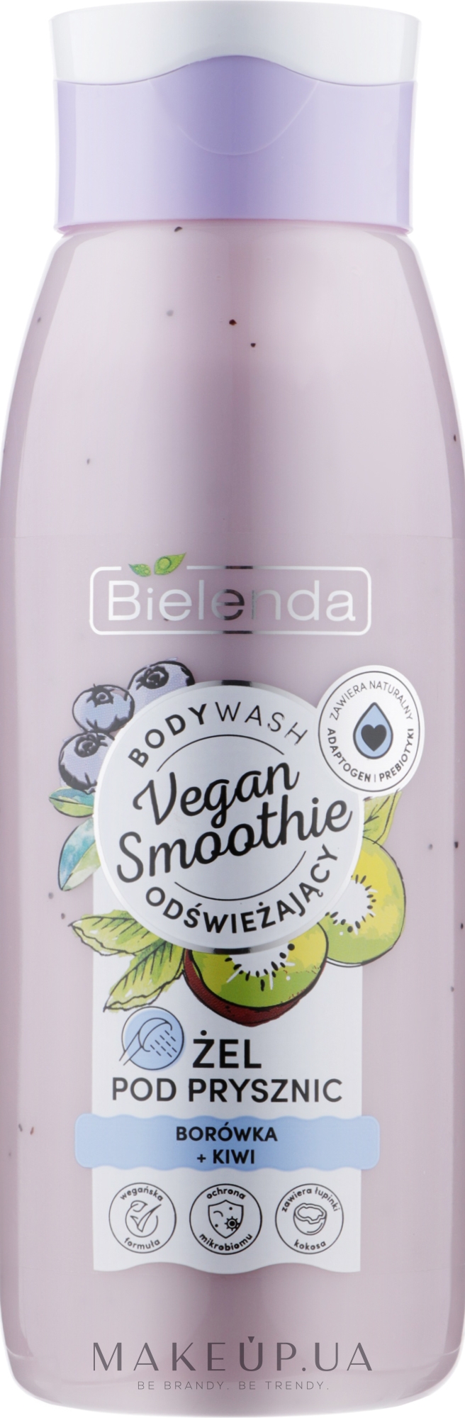 Гель для душу "Чорниця + ківі" - Bielenda Vegan Smoothie Shower Gel — фото 400g