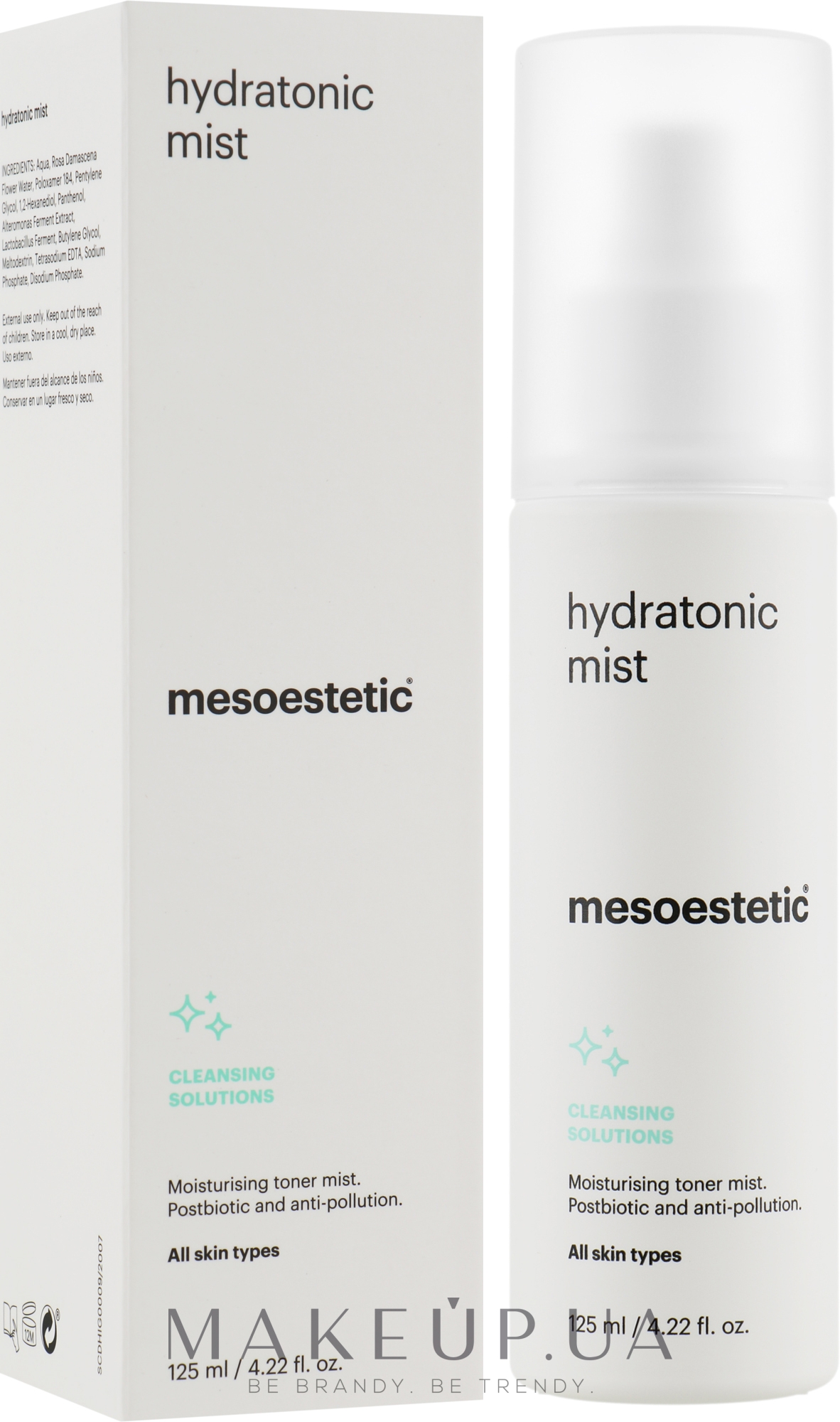 Спрей для лица увлажняющий - Mesoestetic Cleansing Solutions Hydratonic Mist — фото 125ml