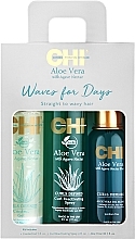 Духи, Парфюмерия, косметика УЦЕНКА Набор - CHI Aloe Vera Waves For Days Kit (h/gel/147ml + spray/177ml + h/oil/89ml) *