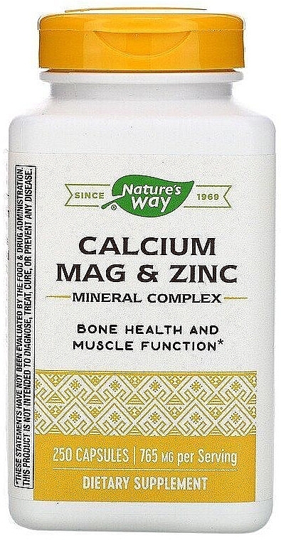 Минеральный комплекс "Кальций, магний, цинк" - Nature's Way Calcium Mag & Zinc Mineral Complex — фото N1