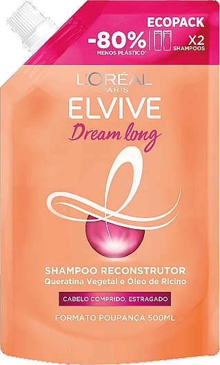Восстанавливающий шампунь для длинных волос - Loreal Paris Elseve Dream Long Shampoo (дой-пак) — фото N1