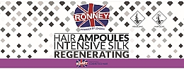 Парфумерія, косметика Ампули для розгладжування волосся - Ronney Professional Hair Ampoules Intensive Silk Regenerating