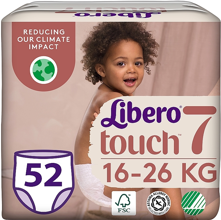 Підгузки-трусики дитячі Touch Pants 7 (16-26 кг), 52 шт. (2х26) - Libero