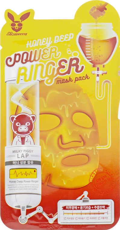 Маска-лифтинг Медовая - Elizavecca Face Care Honey Deep Power Ringer Mask Pack — фото N1