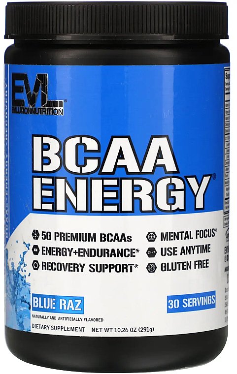 Харчова добавка "ВСАА Energy", ягоди  - EVLution Nutrition BCAA Energy Blue Raz — фото N1