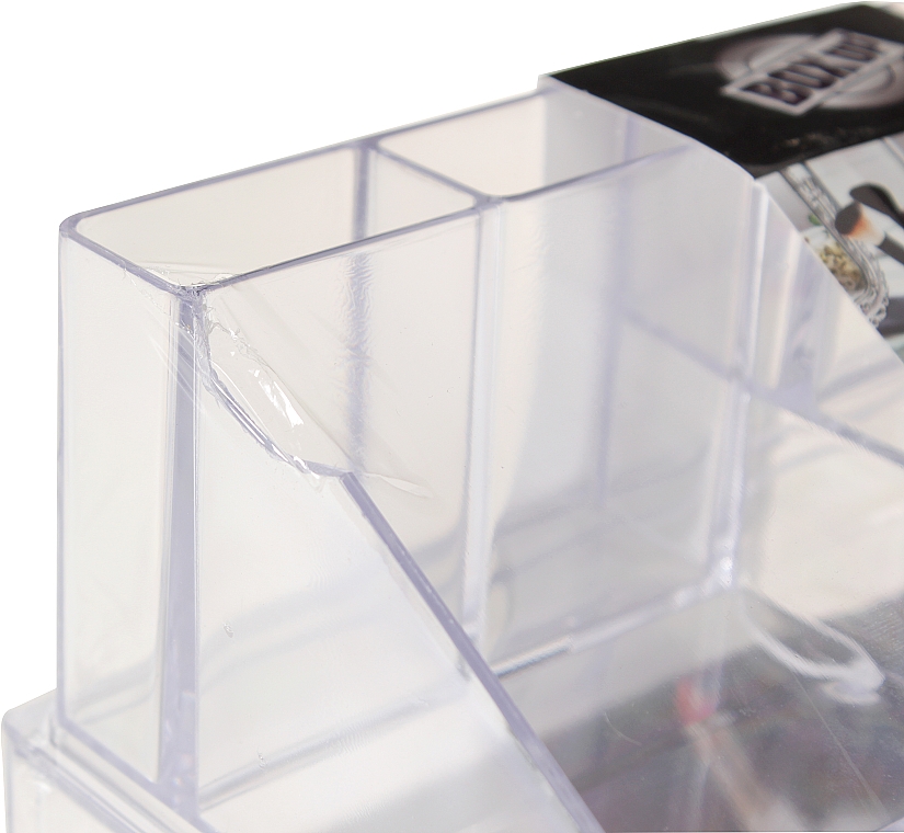 Органайзер пластиковий для косметики з ящиком 22,5x12,5x13,8 см, прозорий - BoxUp * — фото N4