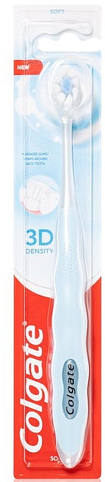 Зубна щітка, м'яка, блакитна - Colgate 3D Density Soft Toothbrush — фото N1