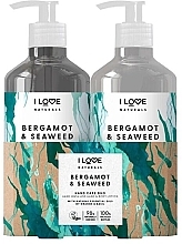 Набор - I Love Naturals Hand Care Duo Bergamot & Seaweed (h/lot/500ml + h/wash/500ml) — фото N1