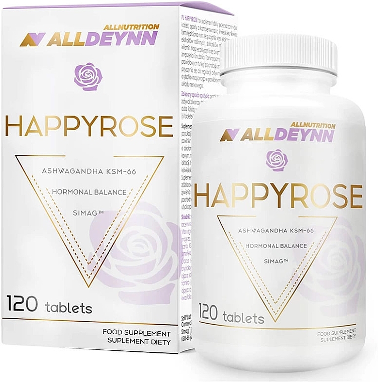 Харчова добавка для нормалізації гормонального фону жінок, таблетки - AllNutrition AllDeynn HappyRose — фото N1