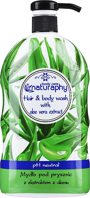 Шампунь-гель для душу з екстрактом алое - Bluxcosmetics Naturaphy Aloe Vera Hair & Body Wash — фото N3