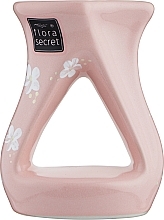 Аромалампа "Фано", светло-розовая с белыми цветами - Flora Secret — фото N1