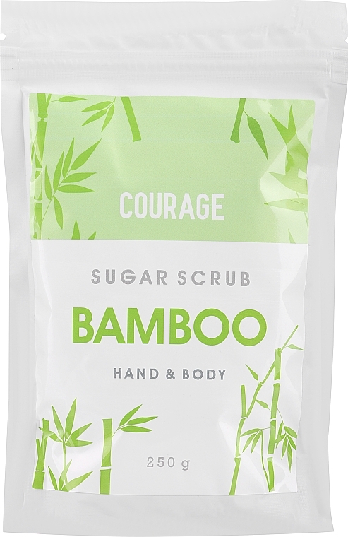 Цукровий скраб для рук і тіла «Зелений бамбук» - Courage Bamboo Hands & Body Sugar Scrub (дой-пак) — фото N1