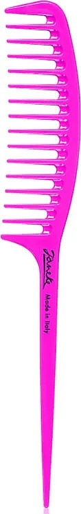 Гребінь 82826 із ручкою, рожевий - Janeke Fashion Comb For Gel Application Pink Fluo — фото N1