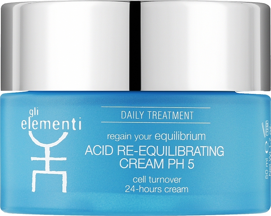 Крем регулирующий кислотный баланс жирной кожи - Gli Elementi Acid Re-equilibrating Cream pH5 (тестер) — фото N1