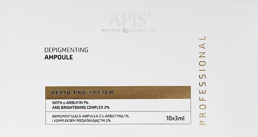 Депигментирующая ампула с альфа-арбутином 1% - Apis Depiq Pro System Depigmenting Ampoule — фото N1