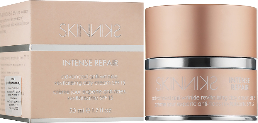 Дневной интенсивный-восстанавливающий крем против морщин - Mades Cosmetics Skinniks Intense Repair Advanced Anti-wrinkle Revitalising Day Cream SPF 15 — фото N2