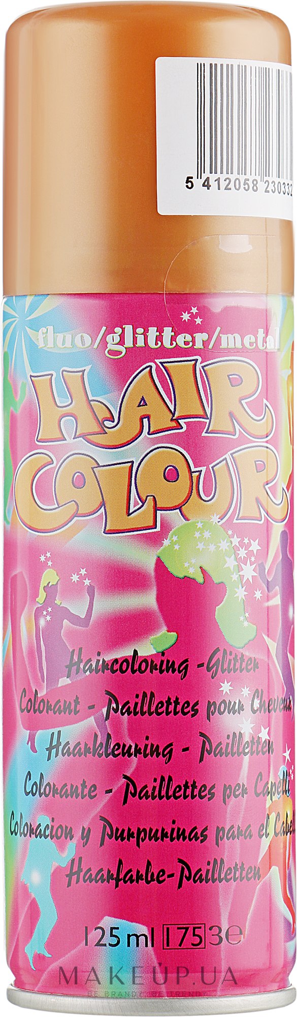 Цветной спрей для волос "Metall", золотой - Sibel Coloured Hair Spray — фото 125ml