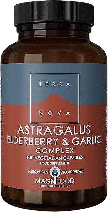 Пищевая добавка "Комплекс астрагала, бузины, чеснока" - Terranova Astragalus Elderberry & Garlic Complex — фото N2