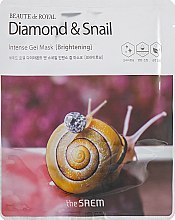 Інтенсивна гель-маска з алмазом і муцином равлика - The Saem Beaute de Royal Diamond & Snail Intense Gel Mask — фото N1
