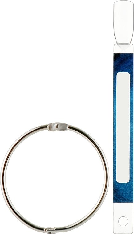 Типсы на кольце, стикер синее море, прозрачные, квадрат - Sticker Tips — фото N1