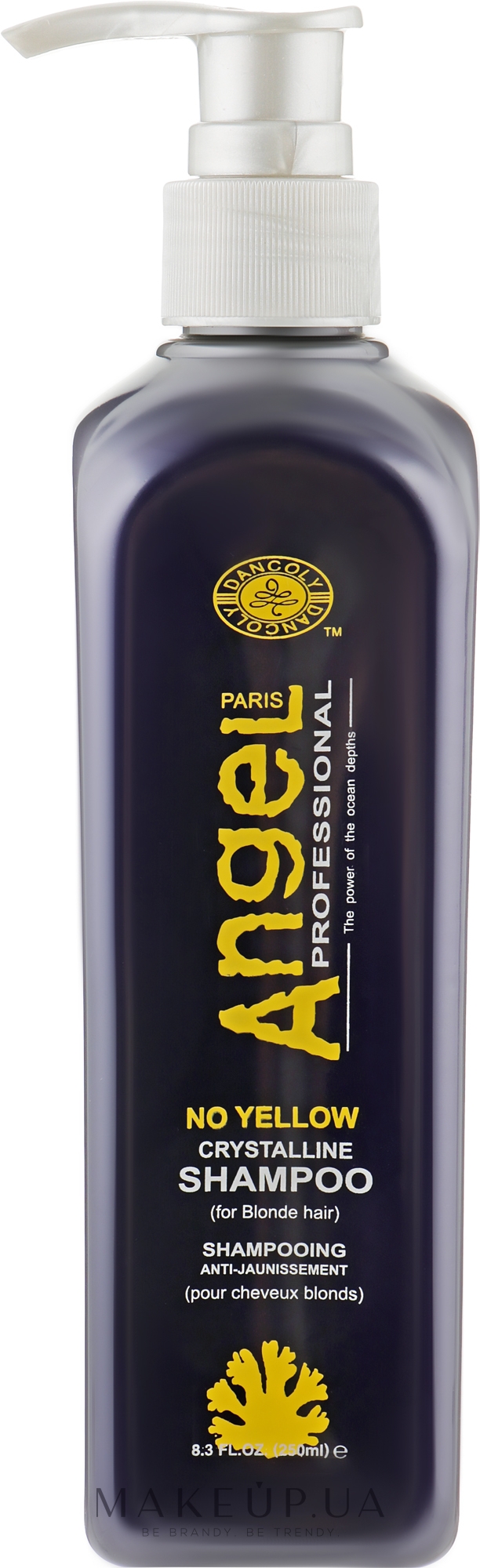 Шампунь для нейтрализации желтого пигмента - Angel Professional Paris No Yellow Crystalline Shampoo — фото 250ml
