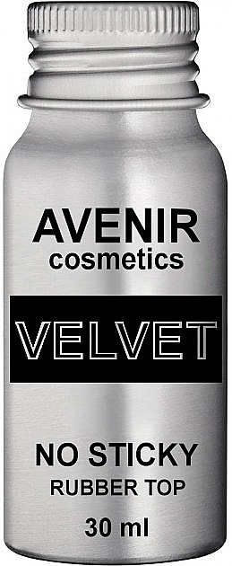 Матовый топ без липкого слоя - Avenir Cosmetics Velvet Rubber Top — фото N1