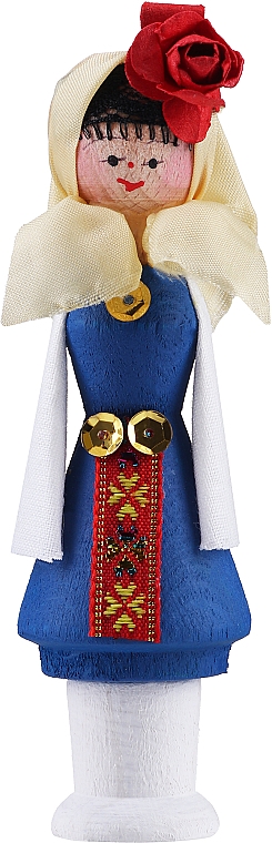 Сувенірний мускал з ароматною олією, червона квітка та синя сукня - Bulgarian Rose Girl — фото N1