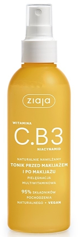 Спрей-тонік для всіх типів шкіри - Ziaja Vitamin C.B3 Niacinamide