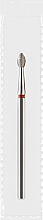 Парфумерія, косметика Фреза алмазна червона "Крапля", діаметр 2,5 мм, довжина 4 мм - Divia DF004-25-R