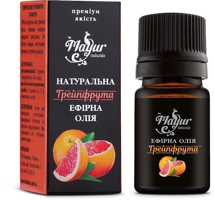 Эфирное масло грейпфрута натуральное - Mayur