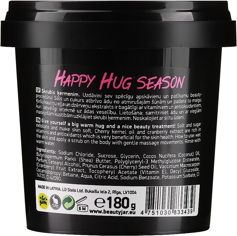 Скраб для тіла "Олія кісточок вишні й екстракт журавлини" - Beauty Jar Happy Hug Season Limited Edition Body Scrub — фото N2