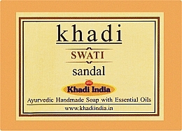 Парфумерія, косметика Мило ручної роботи "Олія Сандалового Дерева" - Khadi Swati Sandal Handmade Soap