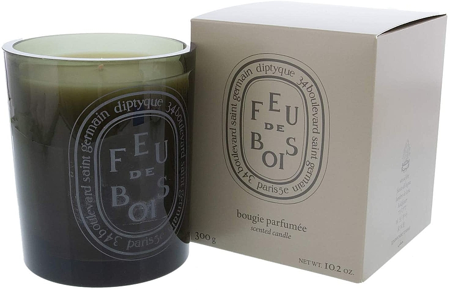 Ароматическая свеча - Diptyque Grey Feu de Bois Candle — фото N1